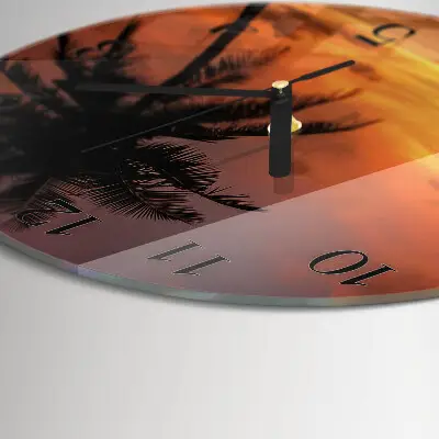 Runde wanduhr Palme