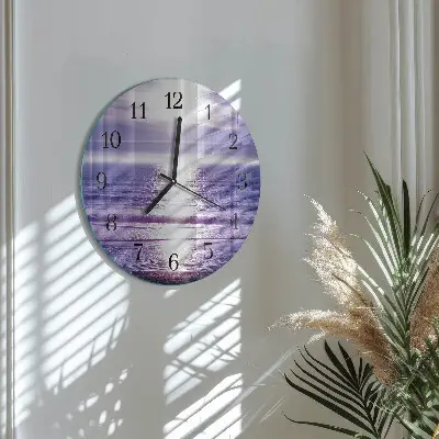 Glas wanduhr mit motiv rund Meer