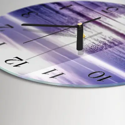 Glas wanduhr mit motiv rund Meer