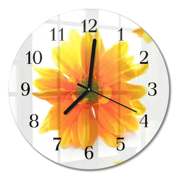 Runde wanduhr Blume