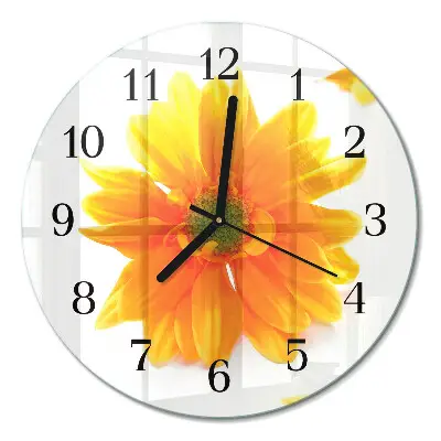 Runde wanduhr Blume
