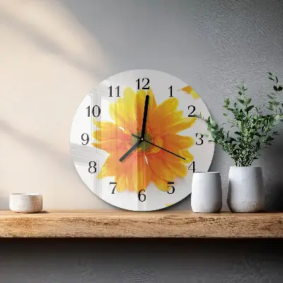 Runde wanduhr Blume