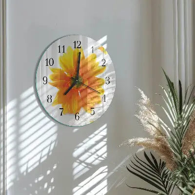 Runde wanduhr Blume