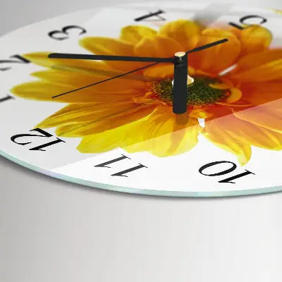 Runde wanduhr Blume