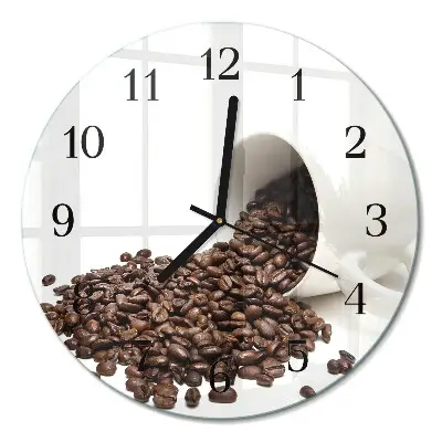 Wanduhr glas rund Eine Tasse Kaffee