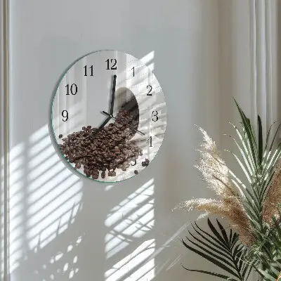 Wanduhr glas rund Eine Tasse Kaffee