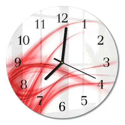 Runde wanduhr aus glas Abstrakte Kunst