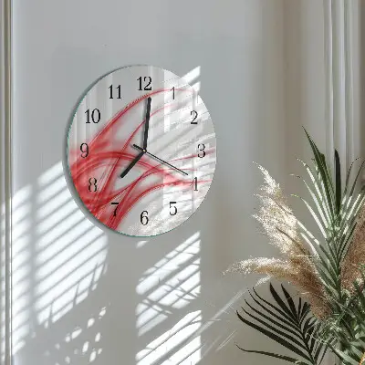 Runde wanduhr aus glas Abstrakte Kunst