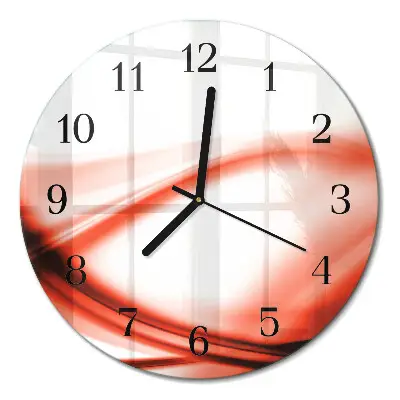 Glas wanduhr mit motiv rund Abstrakte Linien