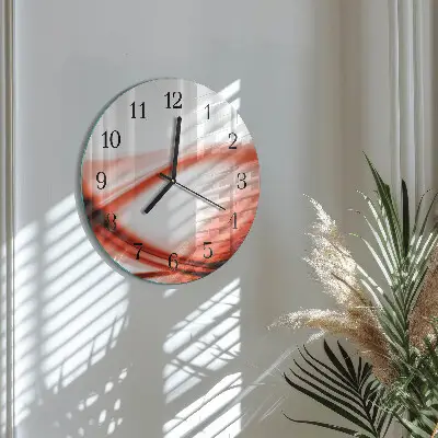 Glas wanduhr mit motiv rund Abstrakte Linien
