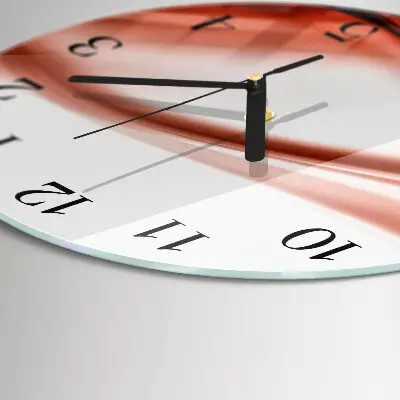 Glas wanduhr mit motiv rund Abstrakte Linien