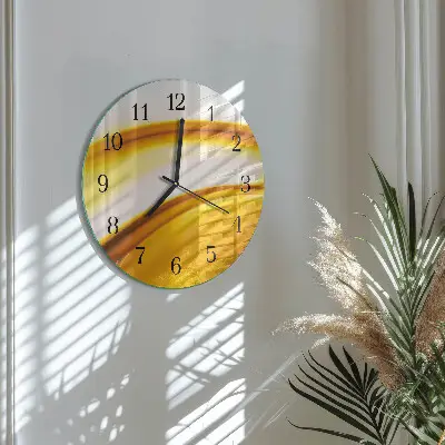 Wanduhr glas rund Abstrakte Kunst