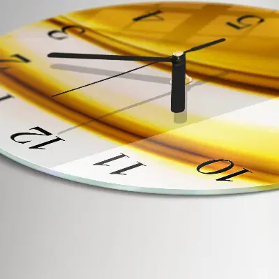 Wanduhr glas rund Abstrakte Kunst