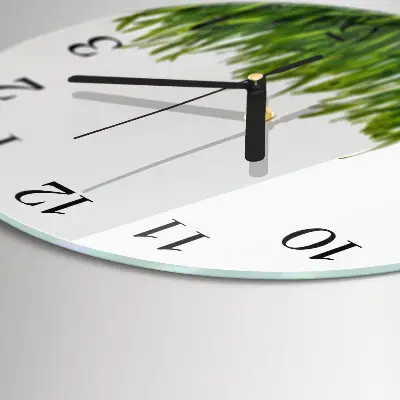 Runde wanduhr Gras