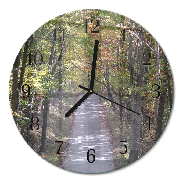 Runde wanduhr Waldweg