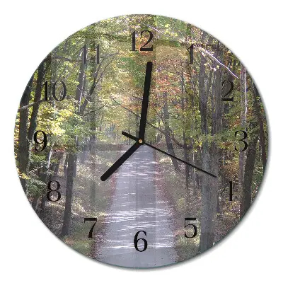 Runde wanduhr Waldweg