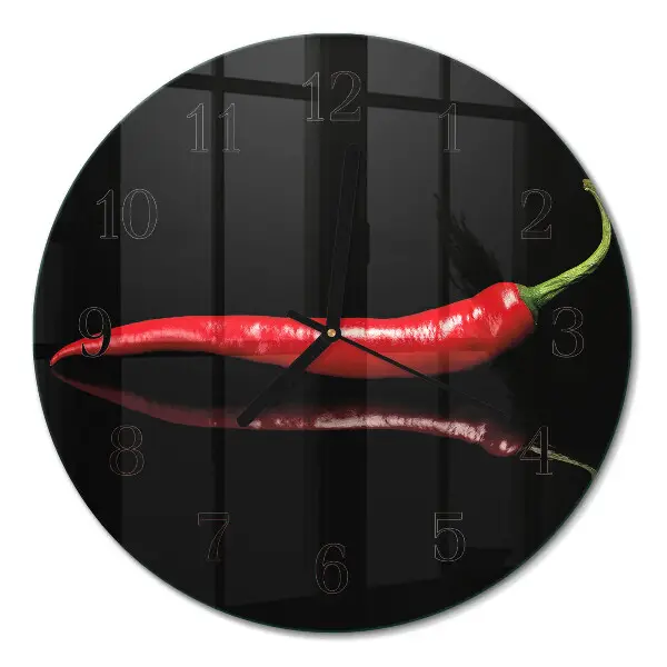 Runde wanduhr Chili-Pfeffer