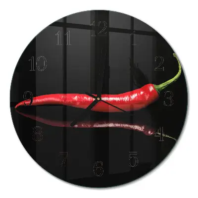 Runde wanduhr Chili-Pfeffer