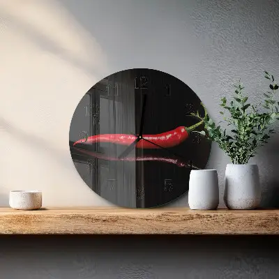 Runde wanduhr Chili-Pfeffer
