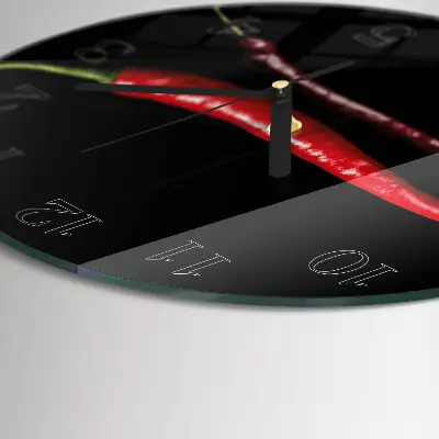 Runde wanduhr Chili-Pfeffer