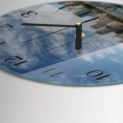 Wanduhr glas rund Stadt