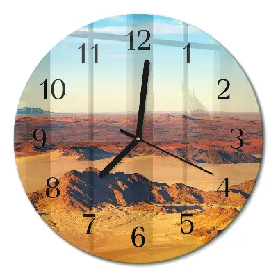 Runde wanduhr Wüste