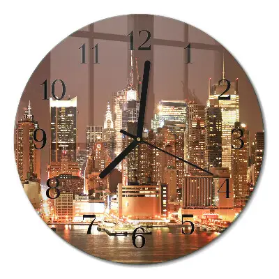 Glas wanduhr mit motiv rund Horizont