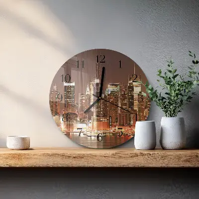 Glas wanduhr mit motiv rund Horizont