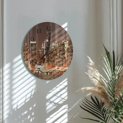 Glas wanduhr mit motiv rund Horizont