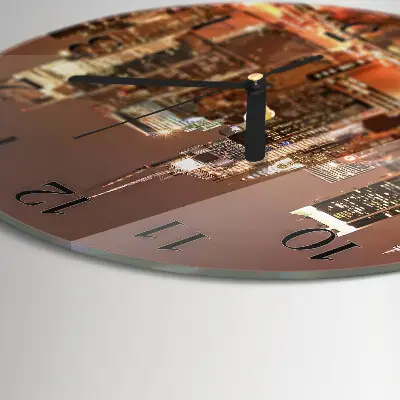 Glas wanduhr mit motiv rund Horizont