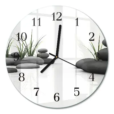 Runde wanduhr Spa-Steine
