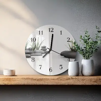 Runde wanduhr Spa-Steine