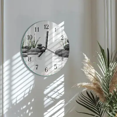 Runde wanduhr Spa-Steine
