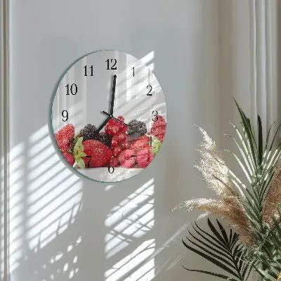 Glas wanduhr mit motiv rund Obst