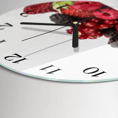 Glas wanduhr mit motiv rund Obst