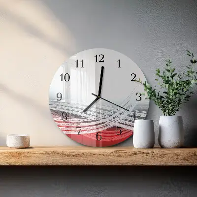Runde wanduhr aus glas Abstraktion