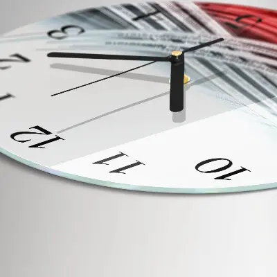 Runde wanduhr aus glas Abstraktion