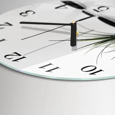 Glas wanduhr mit motiv rund Steine