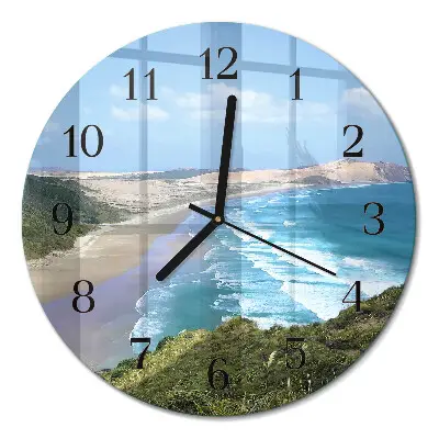 Wanduhr glas rund Küste