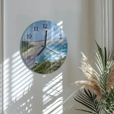 Wanduhr glas rund Küste