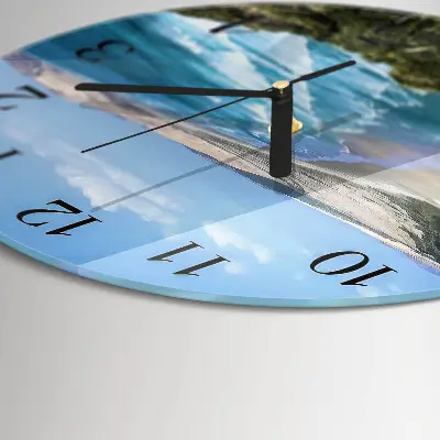 Wanduhr glas rund Küste