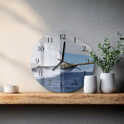 Runde wanduhr Segelboot
