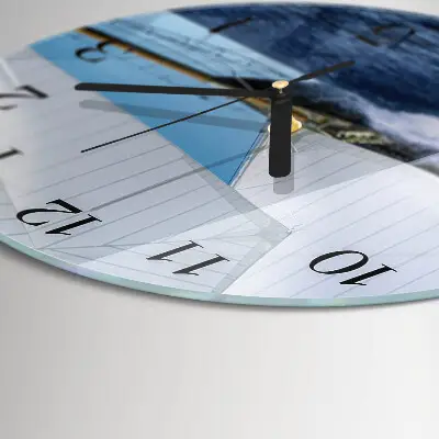 Runde wanduhr Segelboot