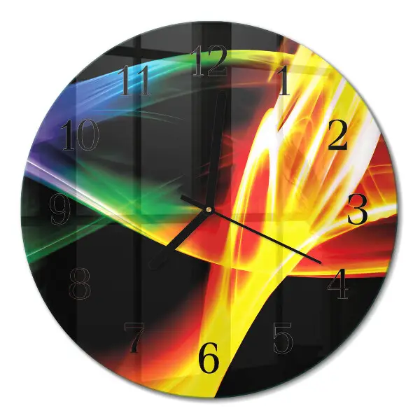 Glas wanduhr mit motiv rund Abstraktion