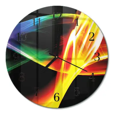 Glas wanduhr mit motiv rund Abstraktion
