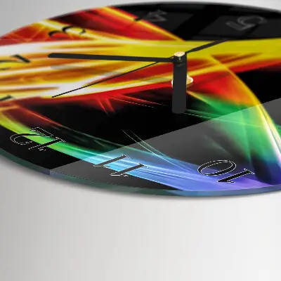 Glas wanduhr mit motiv rund Abstraktion