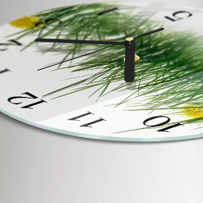 Runde wanduhr Gras