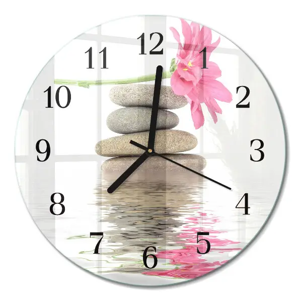 Runde wanduhr Steine