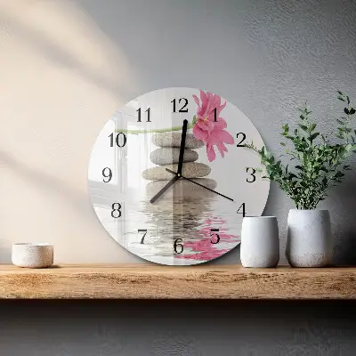 Runde wanduhr Steine