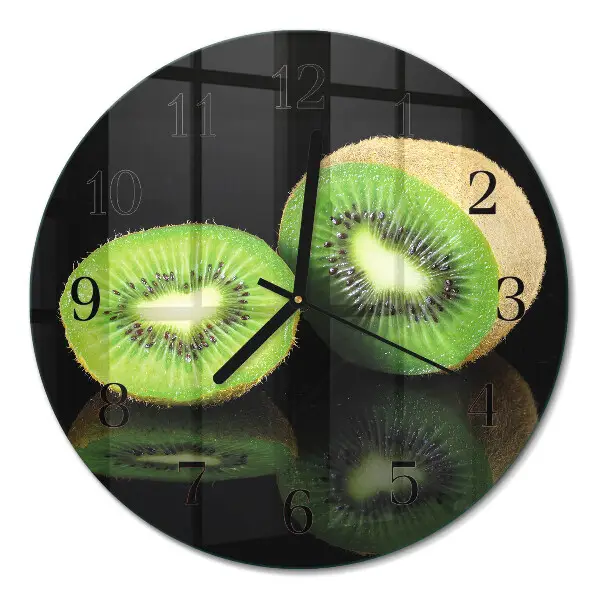 Wanduhr glas rund Kiwi
